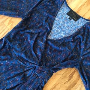 Priddy By Puella Small Faux Wrap Printed Dress